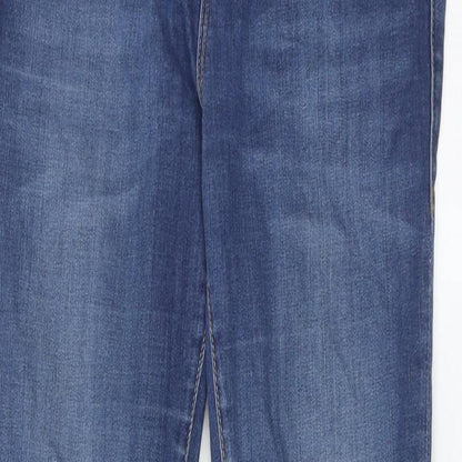 Topshop Womens Blue Cotton Skinny Jeans Size 28 in L30 in Regular Zip