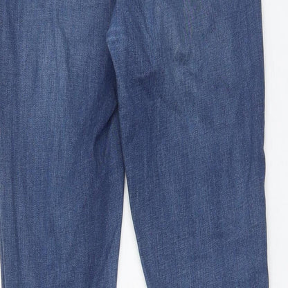 Topshop Womens Blue Cotton Skinny Jeans Size 28 in L30 in Regular Zip