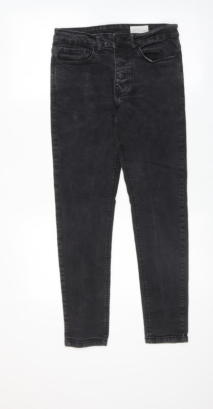 Denim & Co. Mens Black Cotton Skinny Jeans Size 30 in L30 in Regular Zip