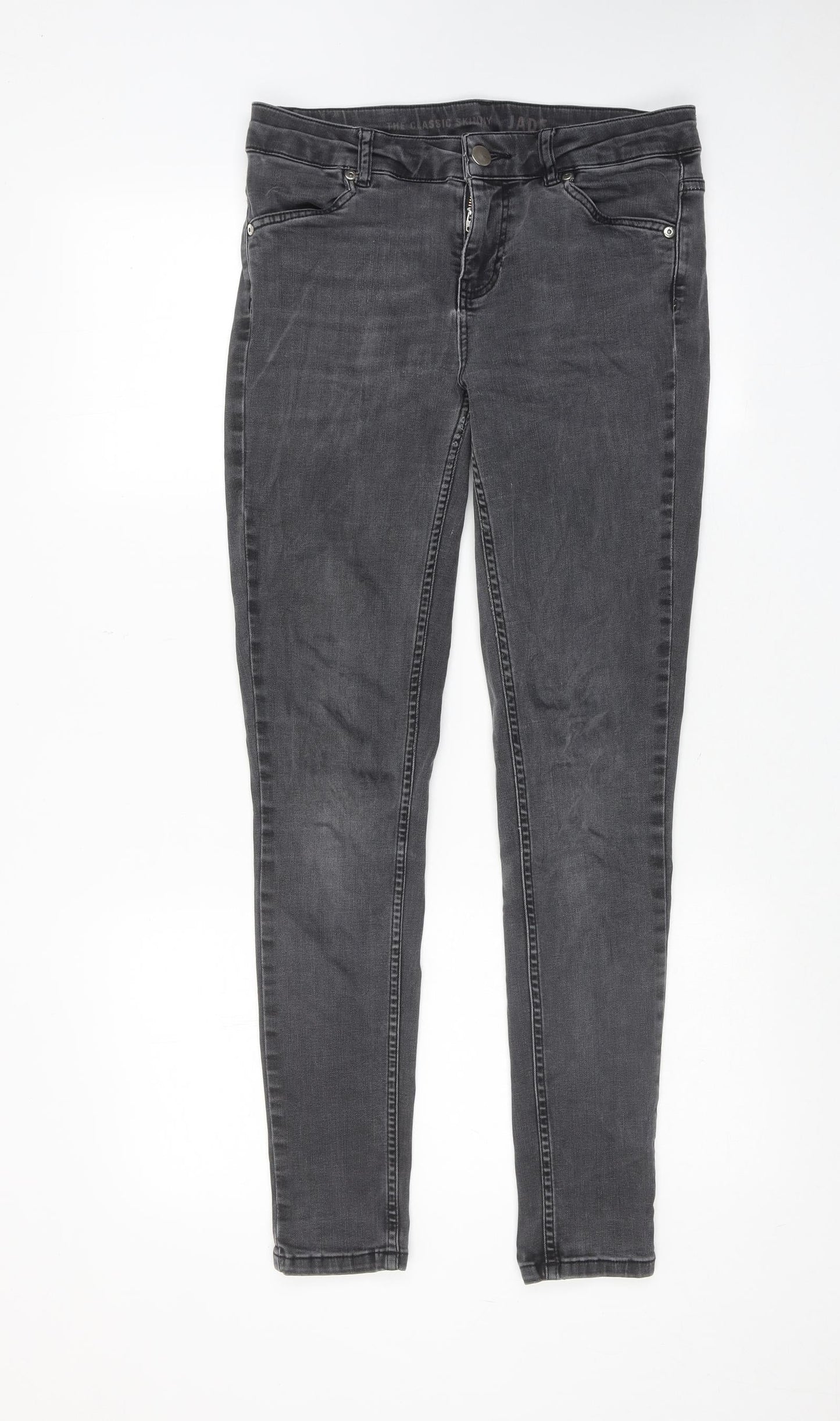 Womens UK Size 12 Warehouse Regular Fit Skinny Black Jeans