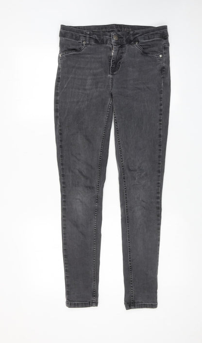 Womens UK Size 12 Warehouse Regular Fit Skinny Black Jeans