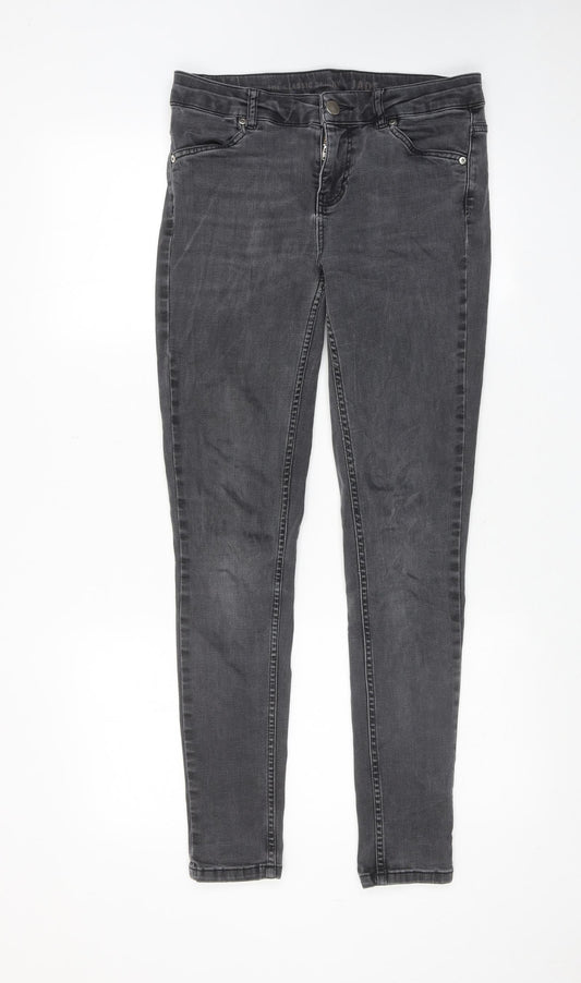 Womens UK Size 12 Warehouse Regular Fit Skinny Black Jeans