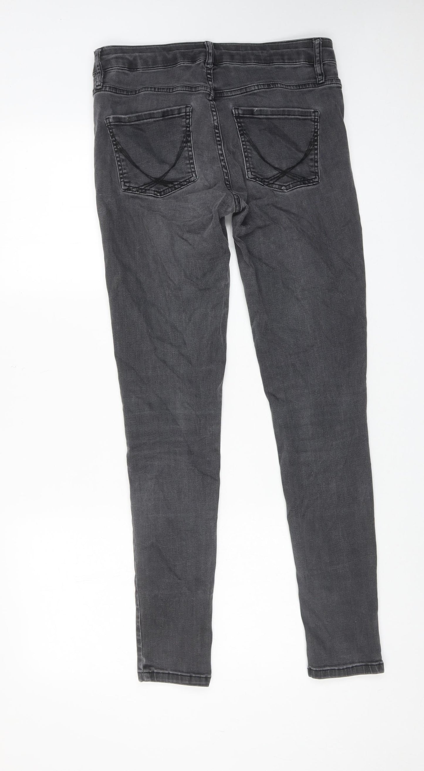 Womens UK Size 12 Warehouse Regular Fit Skinny Black Jeans