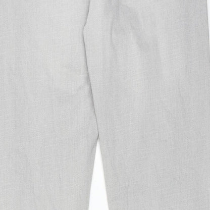 H&M Mens Grey Cotton Straight Jeans Size 32 in L32 in Regular Button