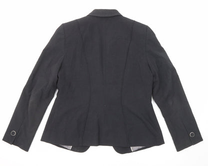 Marks and Spencer Womens Grey Polyester Jacket Blazer Size 14
