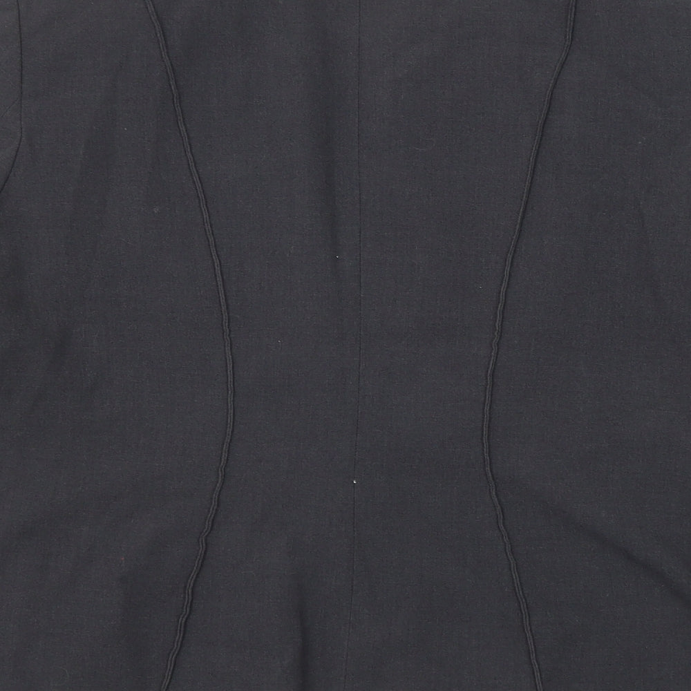 Marks and Spencer Womens Grey Polyester Jacket Blazer Size 14