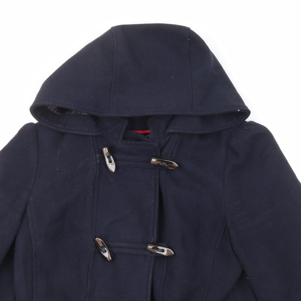 Womens UK Size 10 Red Herring Blue Overcoat