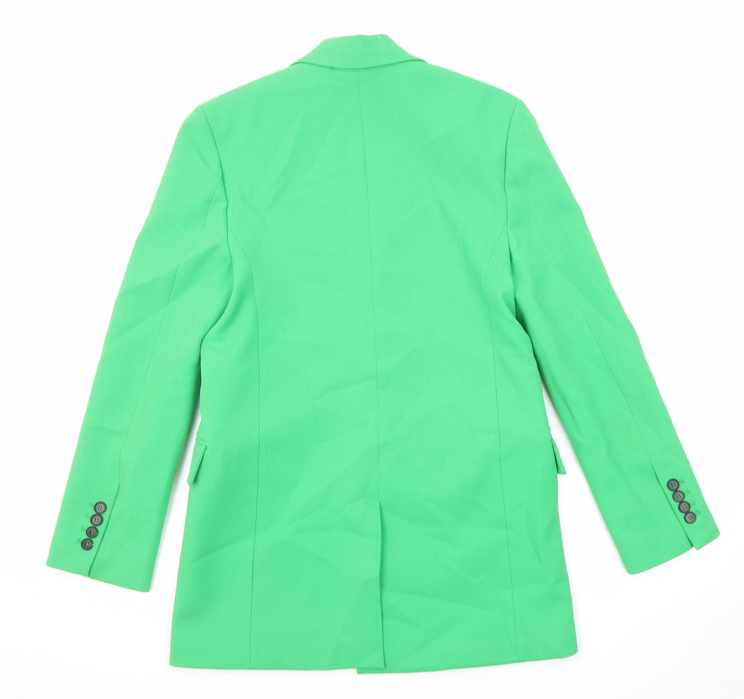 Zara Womens Green Polyester Jacket Suit Jacket Size XS