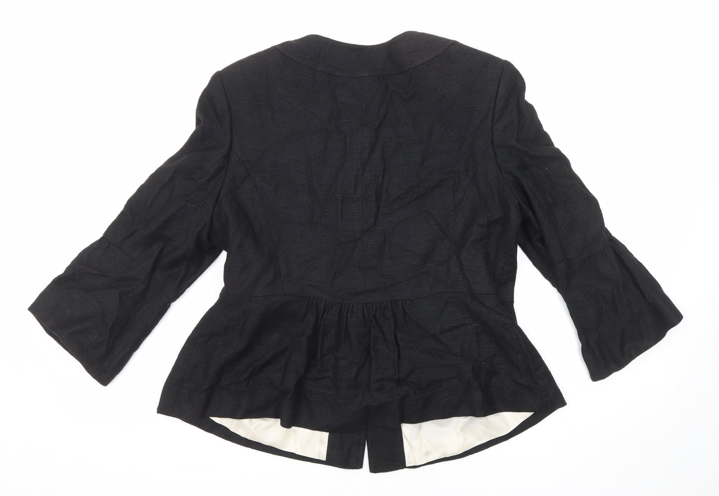 Principles Womens Black Jacket Size 14 Button