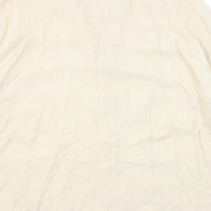 H&M Womens Beige Jacket Blazer Size M Button