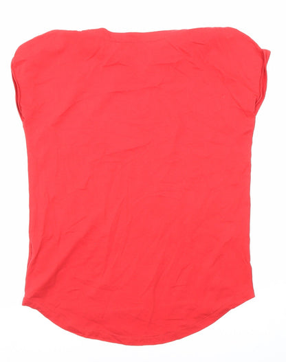 Womens UK Size 6 NEXT Red Basic T-Shirt