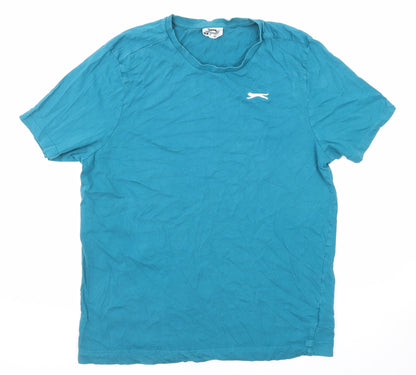 Womens UK Size M Slazenger Blue Basic T-Shirt