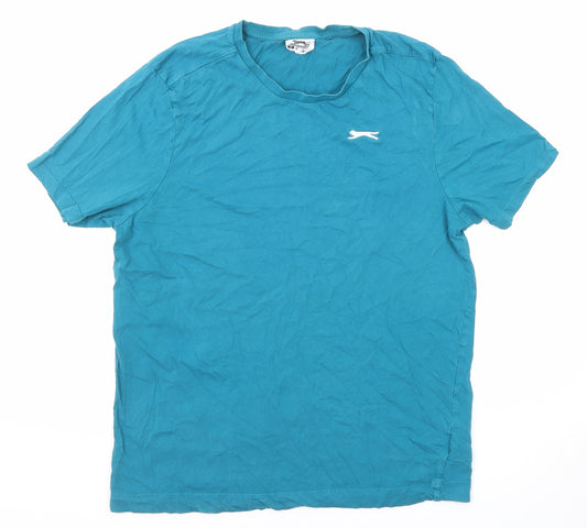 Womens UK Size M Slazenger Blue Basic T-Shirt