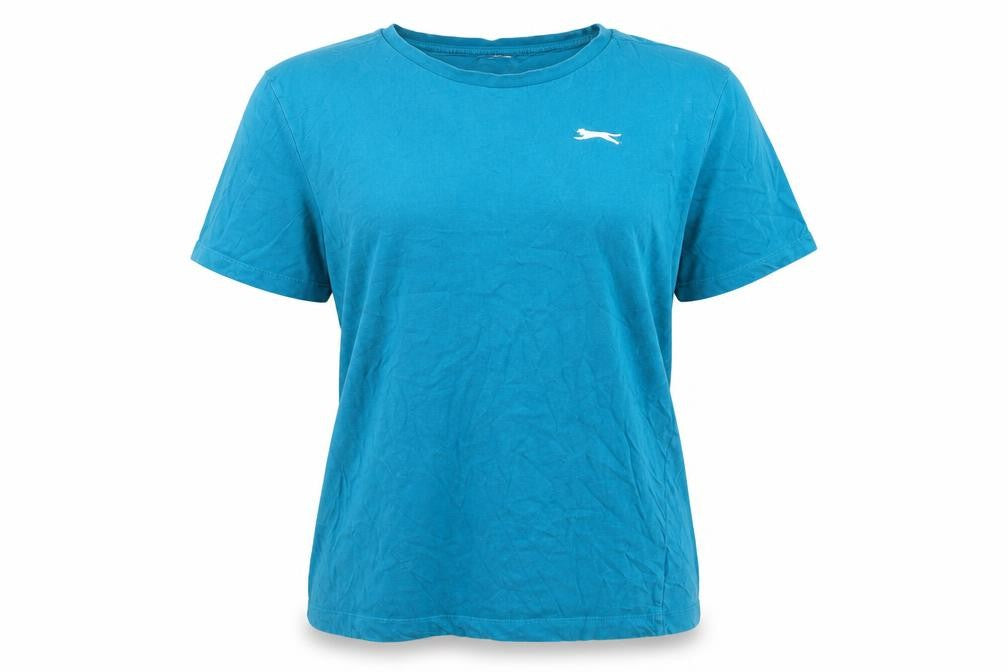 Womens UK Size M Slazenger Blue Basic T-Shirt