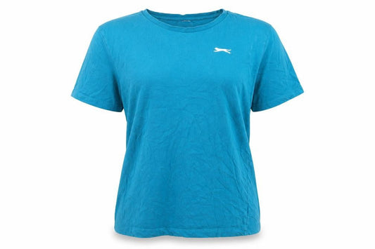 Womens UK Size M Slazenger Blue Basic T-Shirt