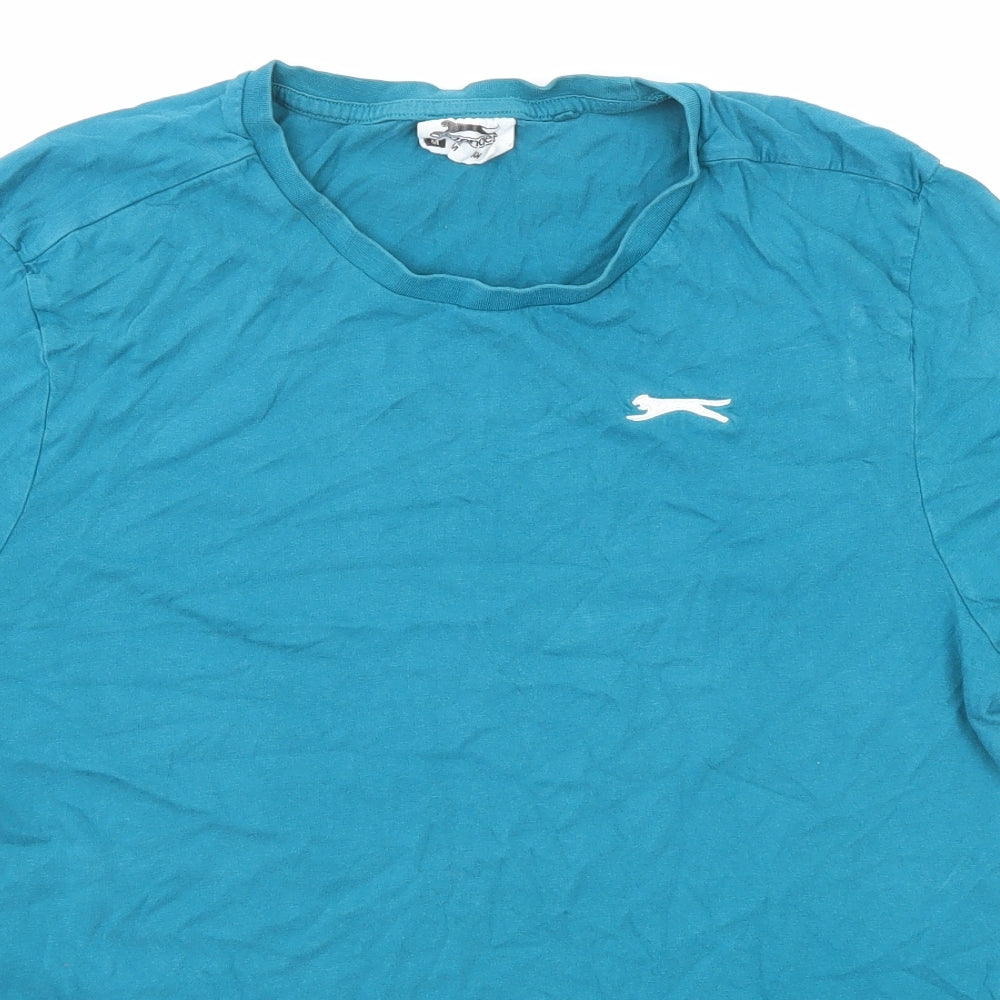 Womens UK Size M Slazenger Blue Basic T-Shirt