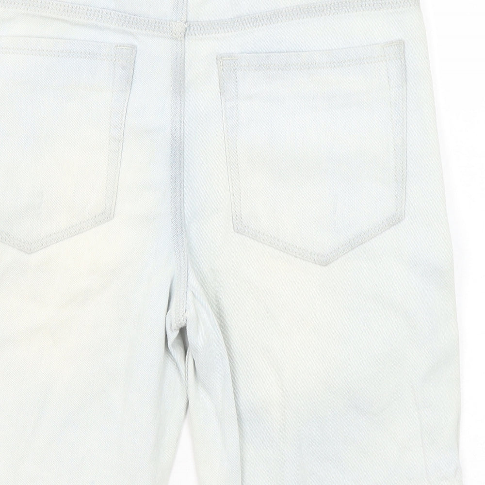 Deluxe Premium Denim Boys Blue Cotton Chino Shorts Size 11 Years Regular Zip