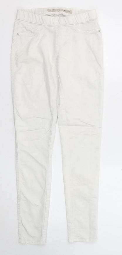 Denim & Co. Womens White Cotton Jegging Jeans Size 6 Regular