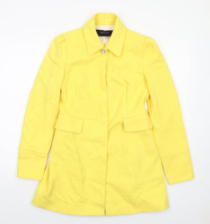 Womens UK Size S Zara Yellow Overcoat