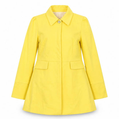 Womens UK Size S Zara Yellow Overcoat