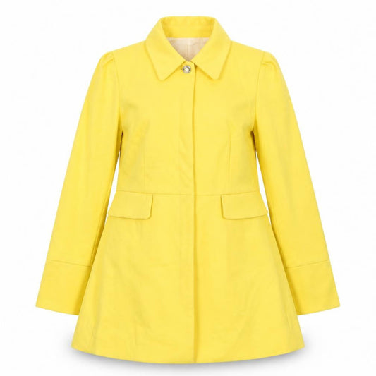Womens UK Size S Zara Yellow Overcoat