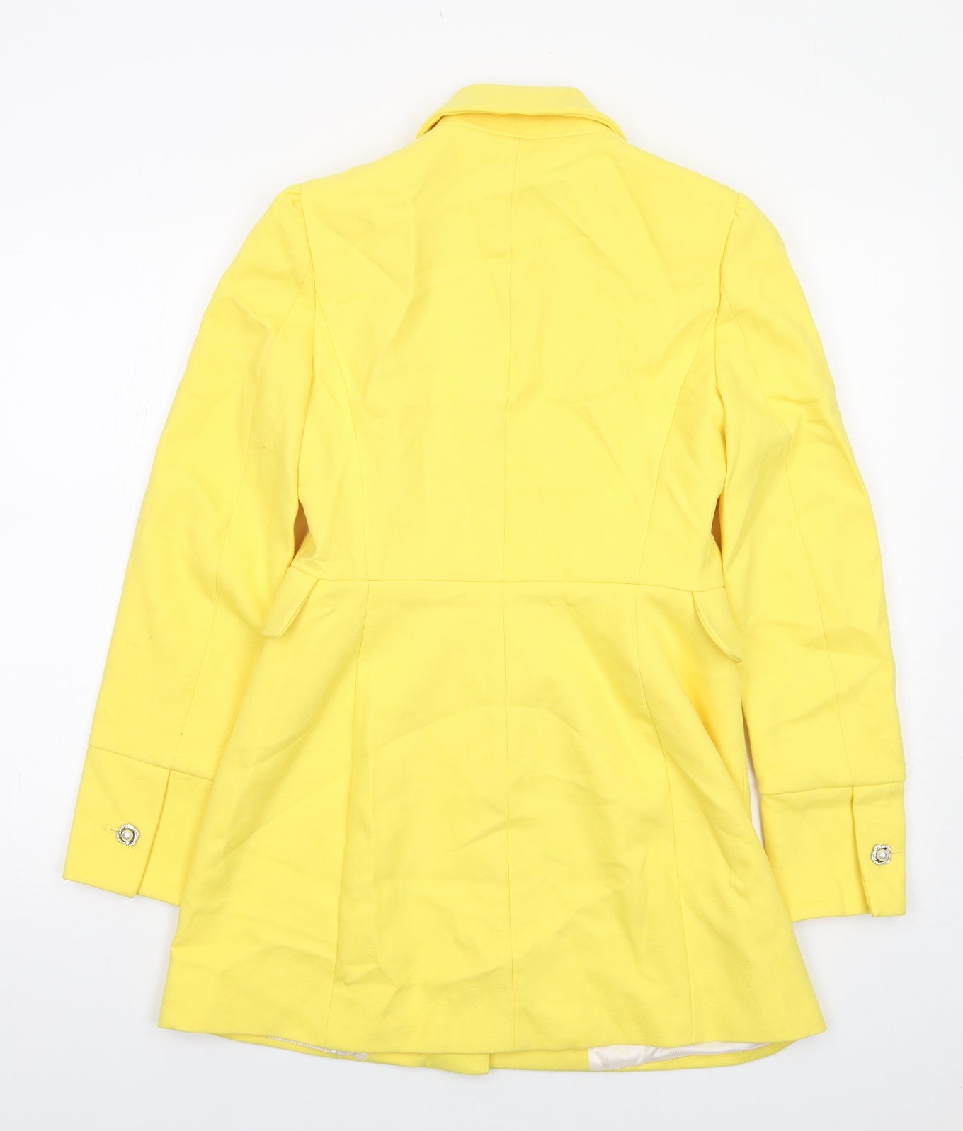 Womens UK Size S Zara Yellow Overcoat
