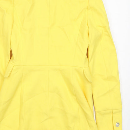 Womens UK Size S Zara Yellow Overcoat