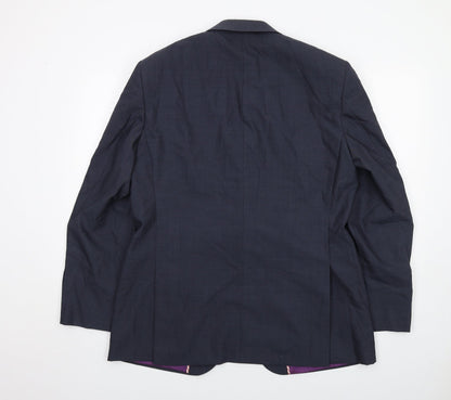 Mens UK Size 42 Howick Tailored Regular Blue Suit Jacket