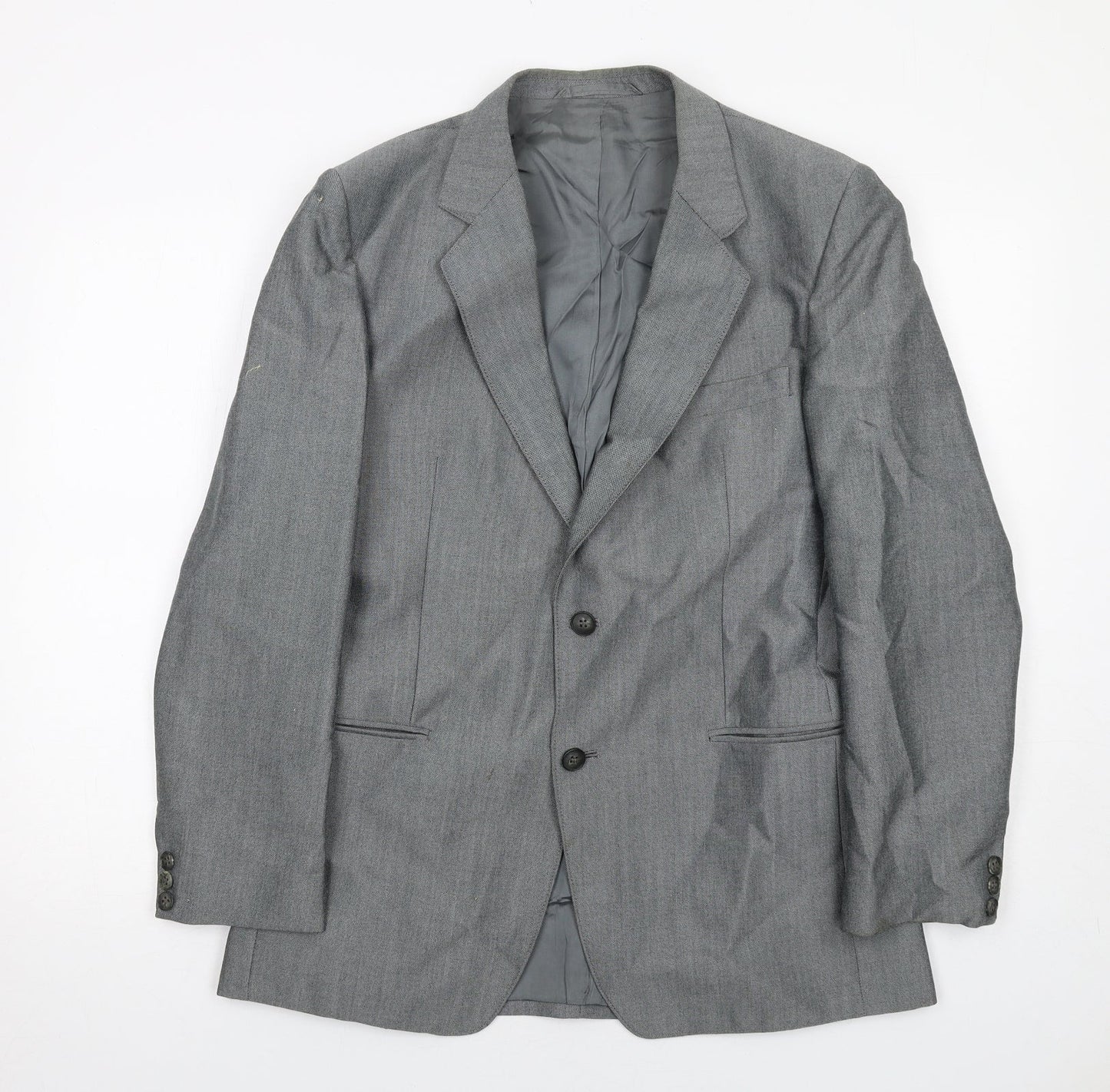 Aquatite Mens Grey Polyester Jacket Suit Jacket Size 40 Regular