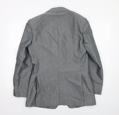 Aquatite Mens Grey Polyester Jacket Suit Jacket Size 40 Regular