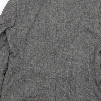 Topman Mens Grey Wool Jacket Blazer Size 38 Regular
