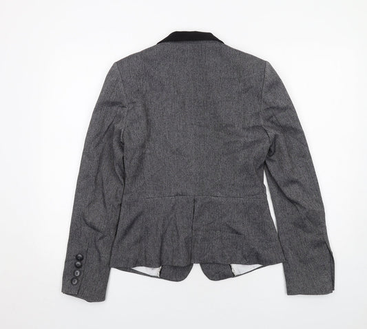NEXT Womens Grey Polyester Jacket Suit Jacket Size 10