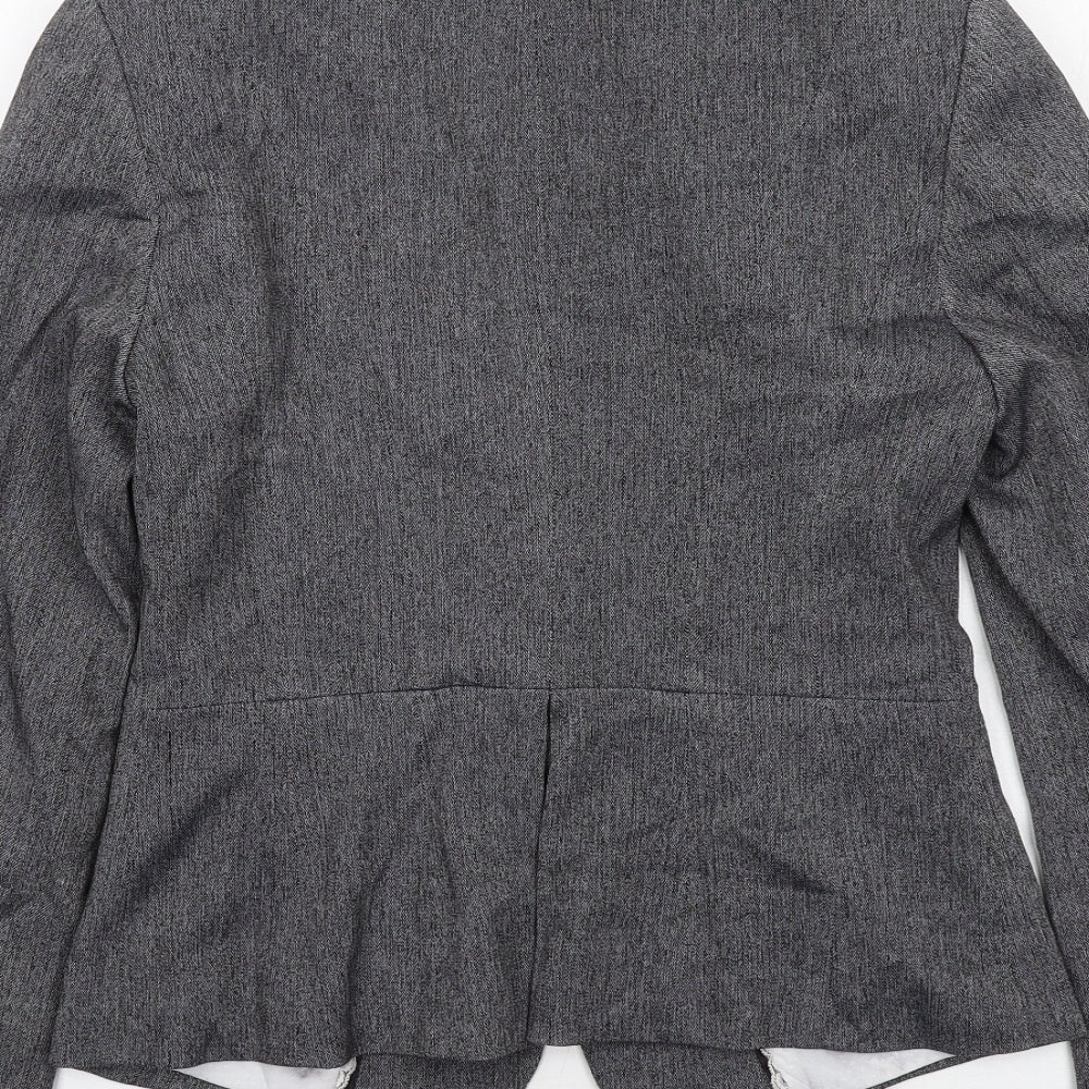 NEXT Womens Grey Polyester Jacket Suit Jacket Size 10