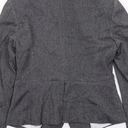 NEXT Womens Grey Polyester Jacket Suit Jacket Size 10