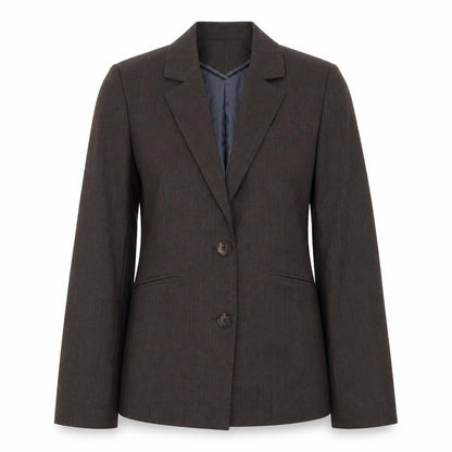 Best Womens Brown Polyester Jacket Suit Jacket Size 8 - Five-Button Jacket Sleeve