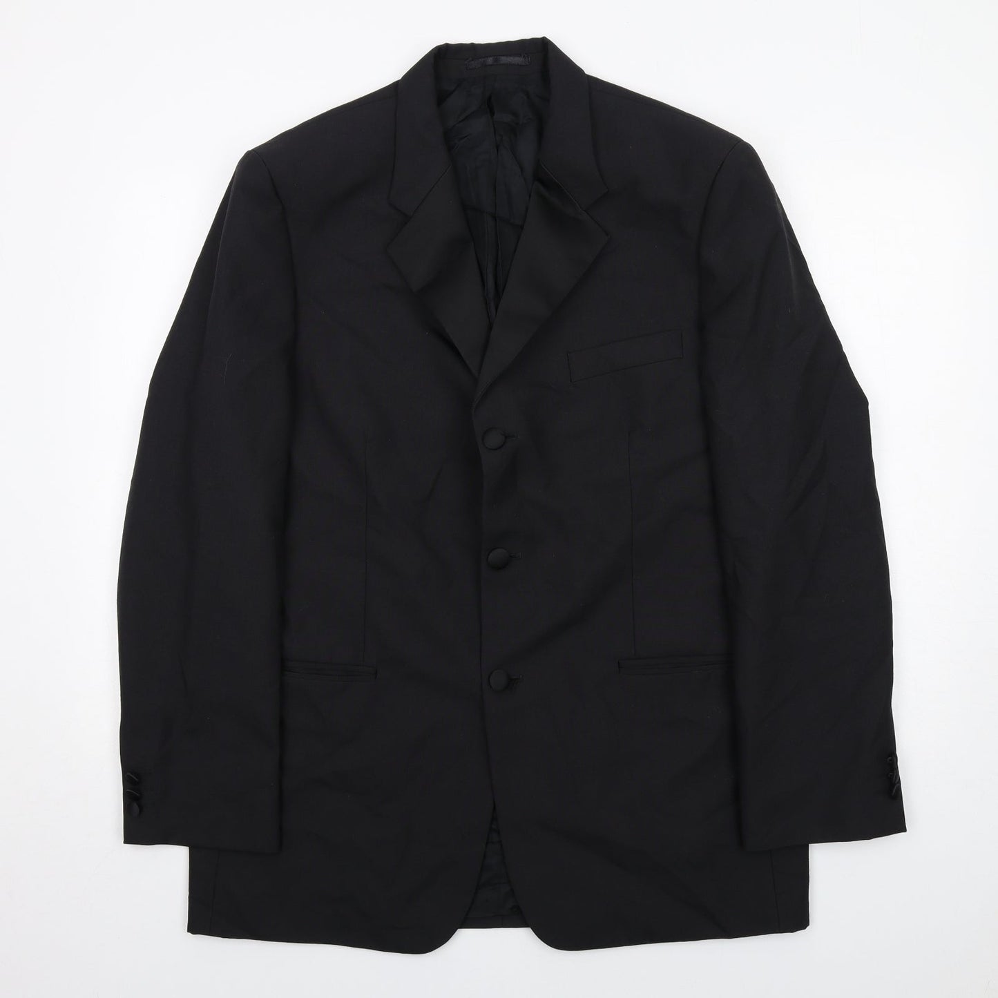 Mens UK Size 42 Scott & Taylor Regular Black Suit Tuxedo