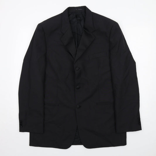 Mens UK Size 42 Scott & Taylor Regular Black Suit Tuxedo