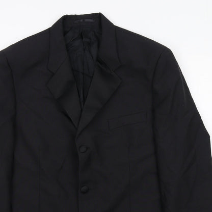 Mens UK Size 42 Scott & Taylor Regular Black Suit Tuxedo