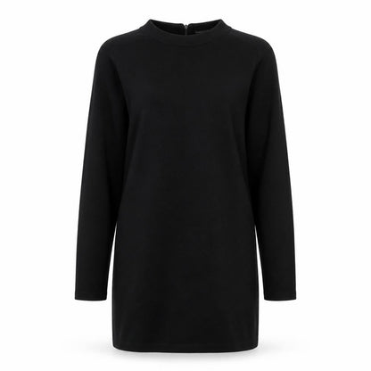 Zara Womens Black Polyester Shift Size L Round Neck Zip