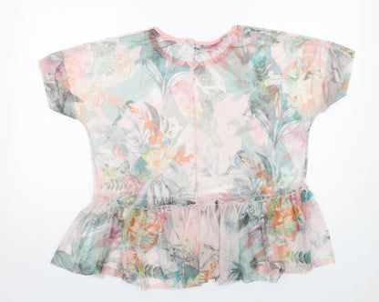 Womens UK Size 10 NEXT Multicoloured Basic T-Shirt