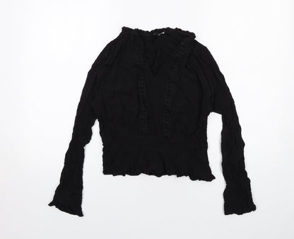 Womens UK Size 12 H&M Black Basic Blouse