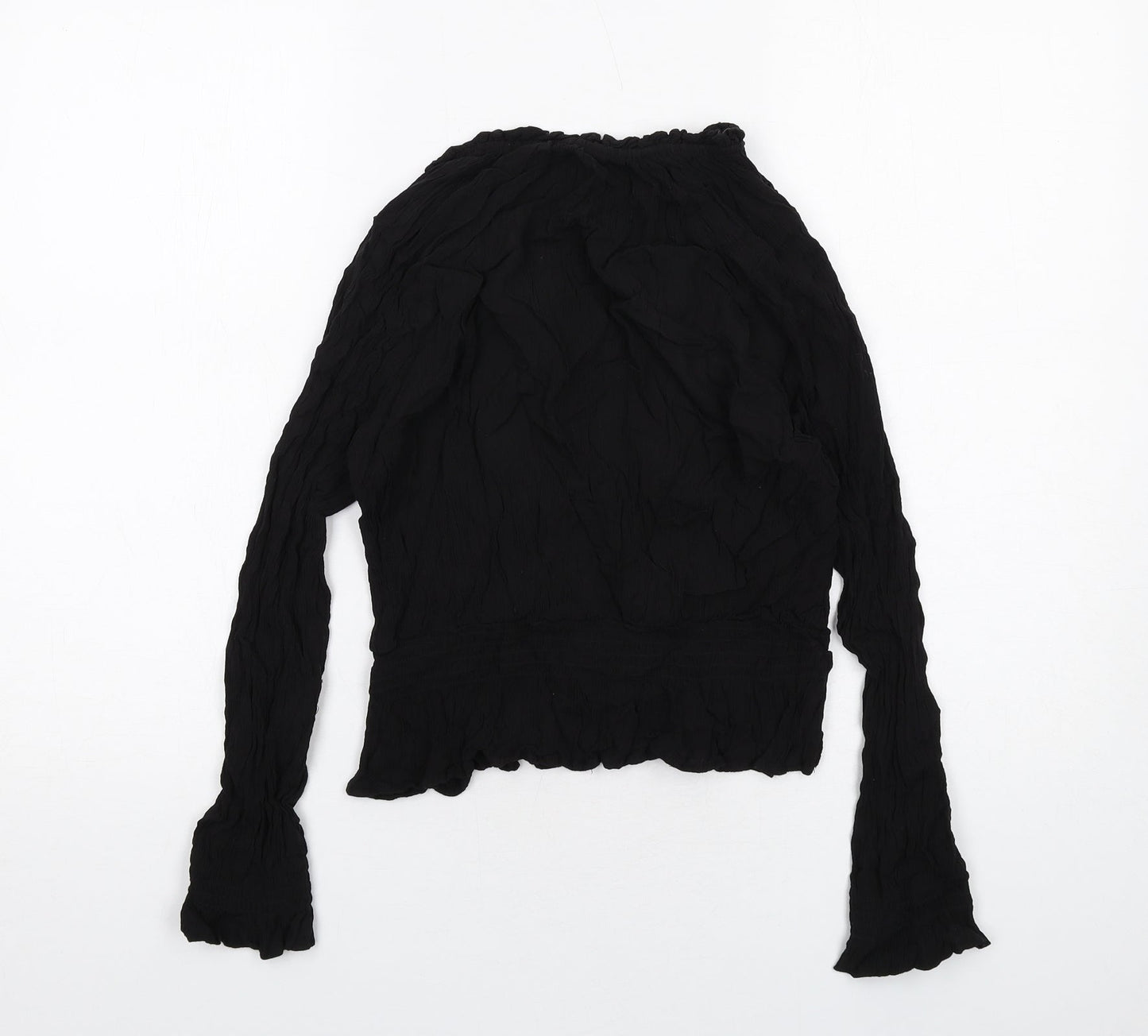 Womens UK Size 12 H&M Black Basic Blouse