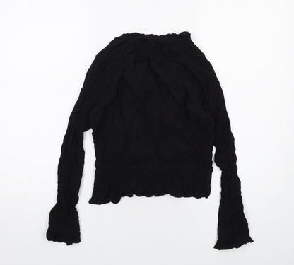 Womens UK Size 12 H&M Black Basic Blouse