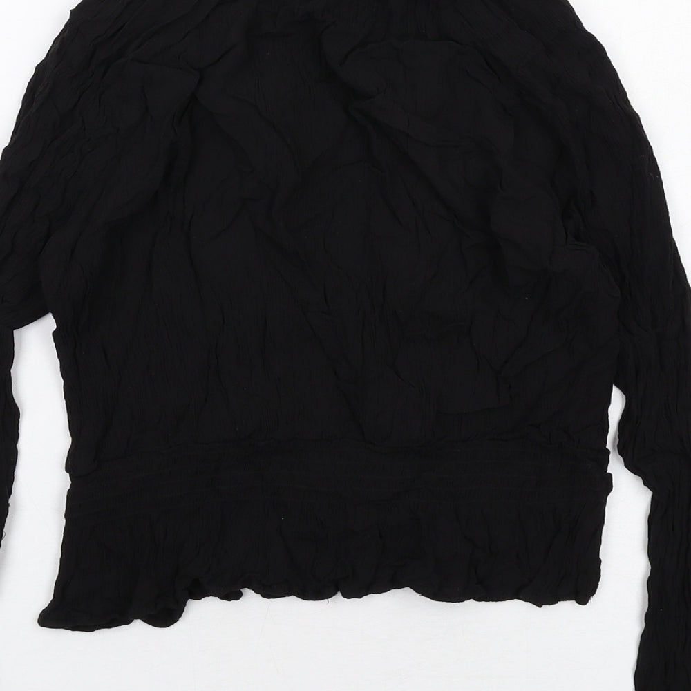 Womens UK Size 12 H&M Black Basic Blouse