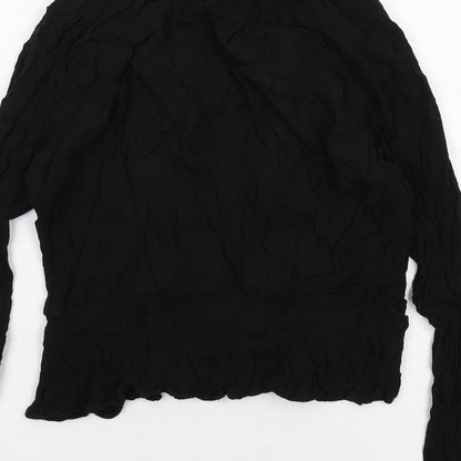 Womens UK Size 12 H&M Black Basic Blouse