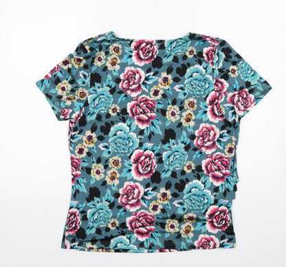 Womens UK Size M Anna Rose Blue Basic T-Shirt