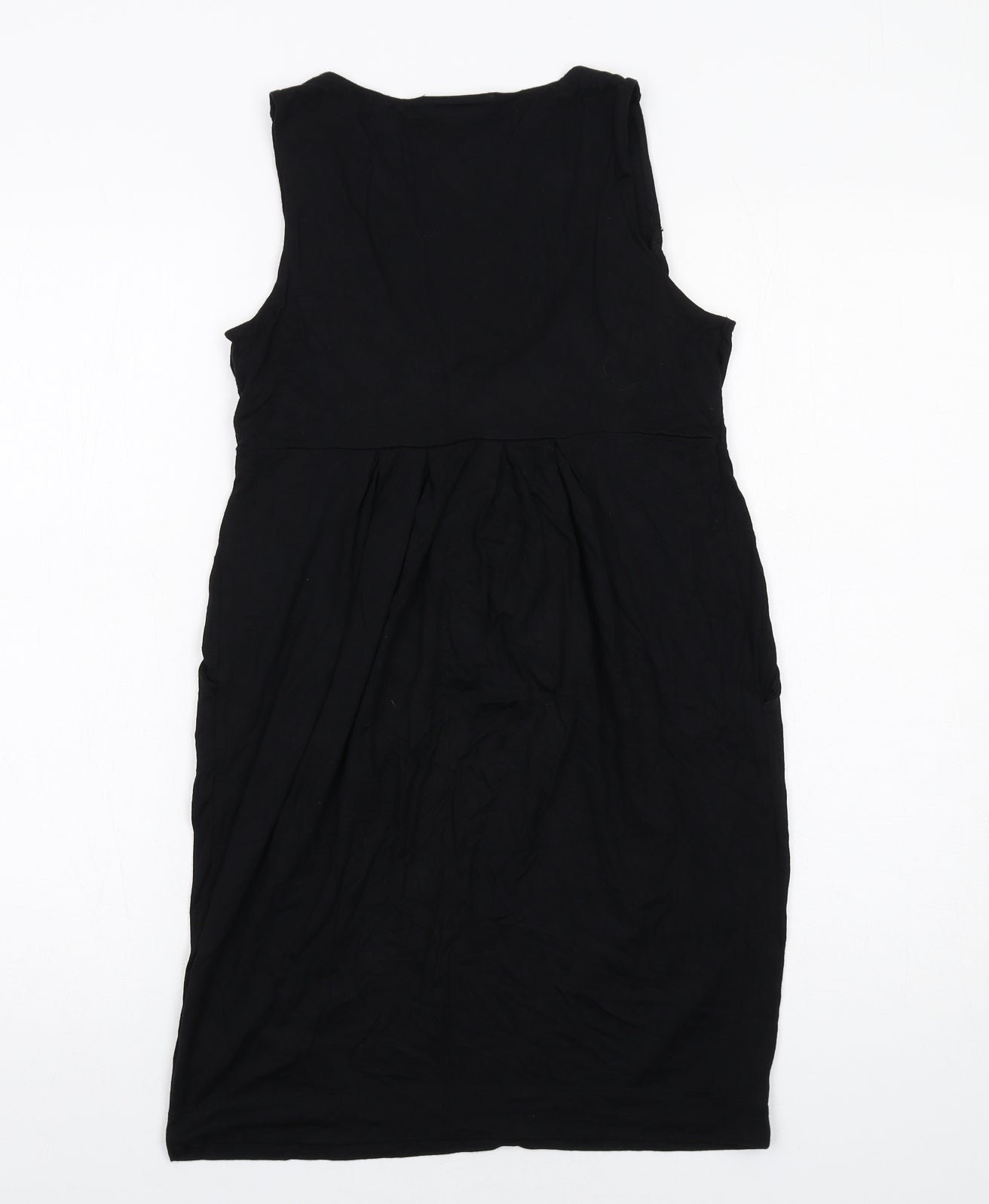 Womens UK Size 10 Warehouse Black Tunic Tank
