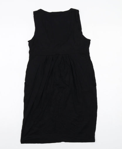 Womens UK Size 10 Warehouse Black Tunic Tank