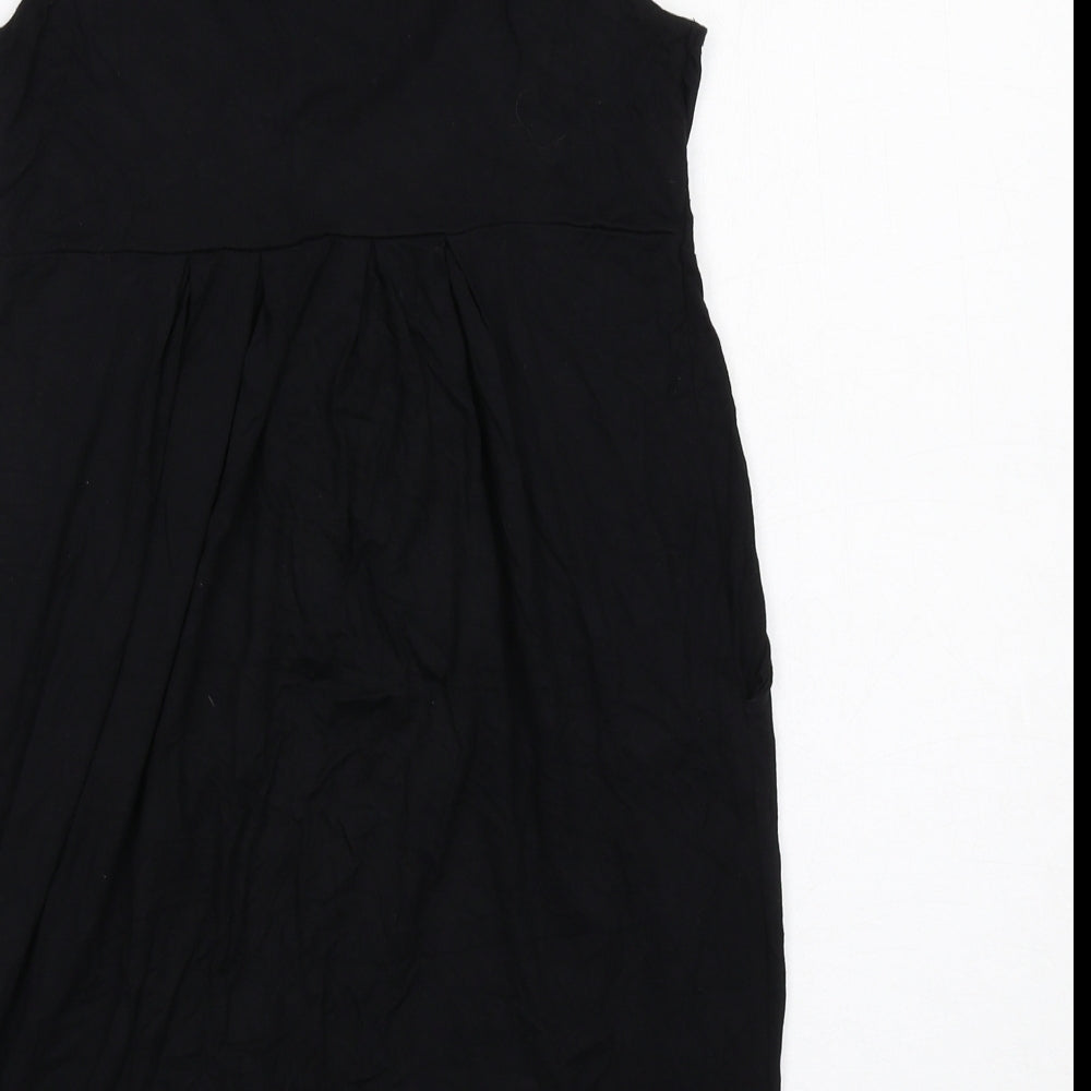 Womens UK Size 10 Warehouse Black Tunic Tank
