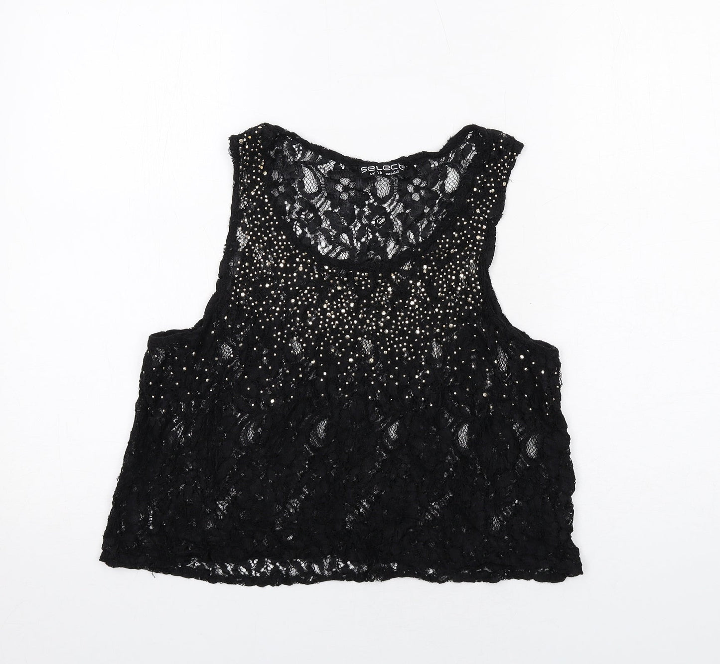 Womens UK Size 16 Select Black Basic Tank